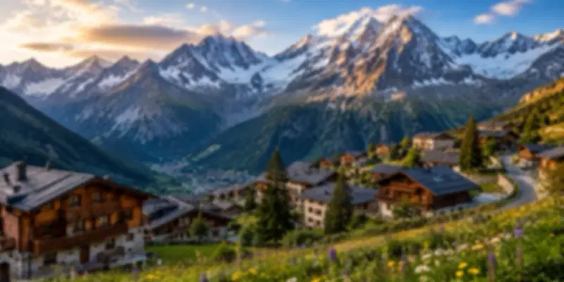 View of French Alps, which has one of the most beautiful mountains in France