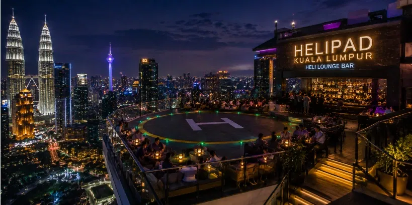Helipad is one of the best spots to experience Kuala Lumpur Nightlife