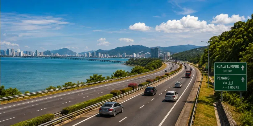 The scenic route between Kuala Lumpur and Penang 