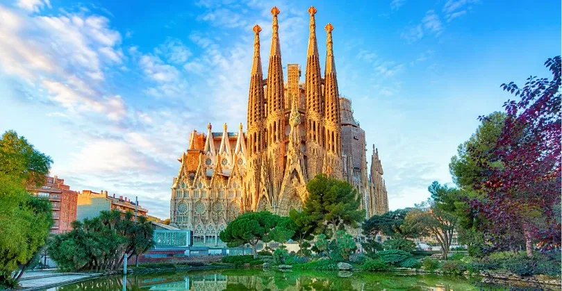 La Sagrada Familia is one of the famous monuments in Europe