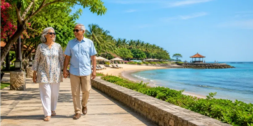 A senior couples near Nusa Dua Beach
