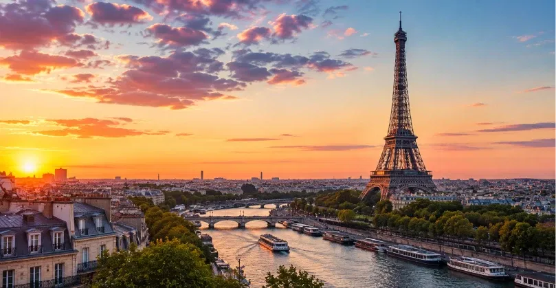 The view of one of the most beautiful cities in Europe, Paris