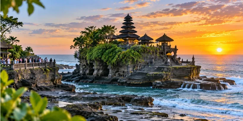Tanah Lot Temple is one of the cultural places in Bali