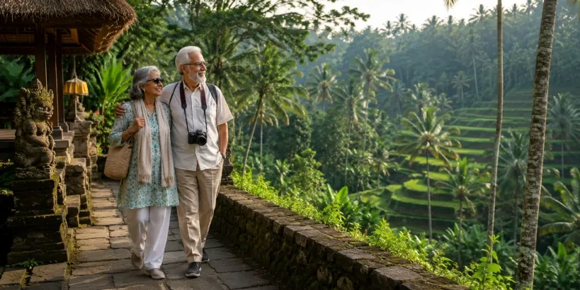 See rice terraces of Ubud, Bali for senior citizens