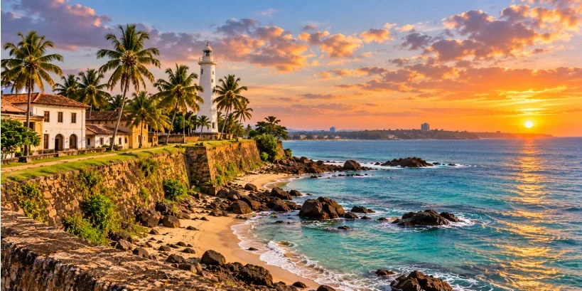 Galle Fort Sunset Coastline
