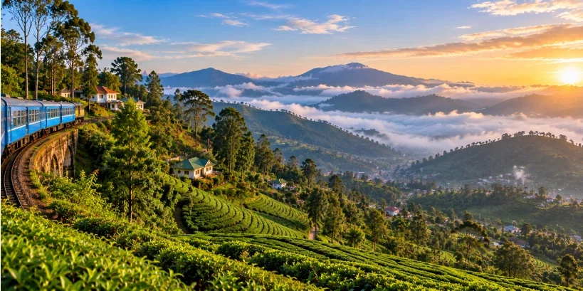 Haputale Tea Valley at Sunrise