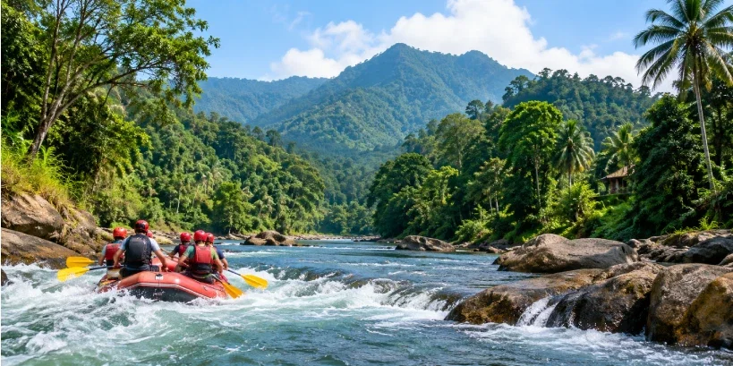 Whitewater rafting in one of the best hill stations in Sri Lanka, Kitulgala